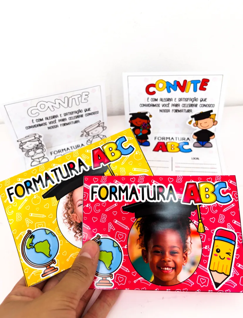 Convite ABC para Festa Escolar – Formatura da Educação Infantil — imagem 2