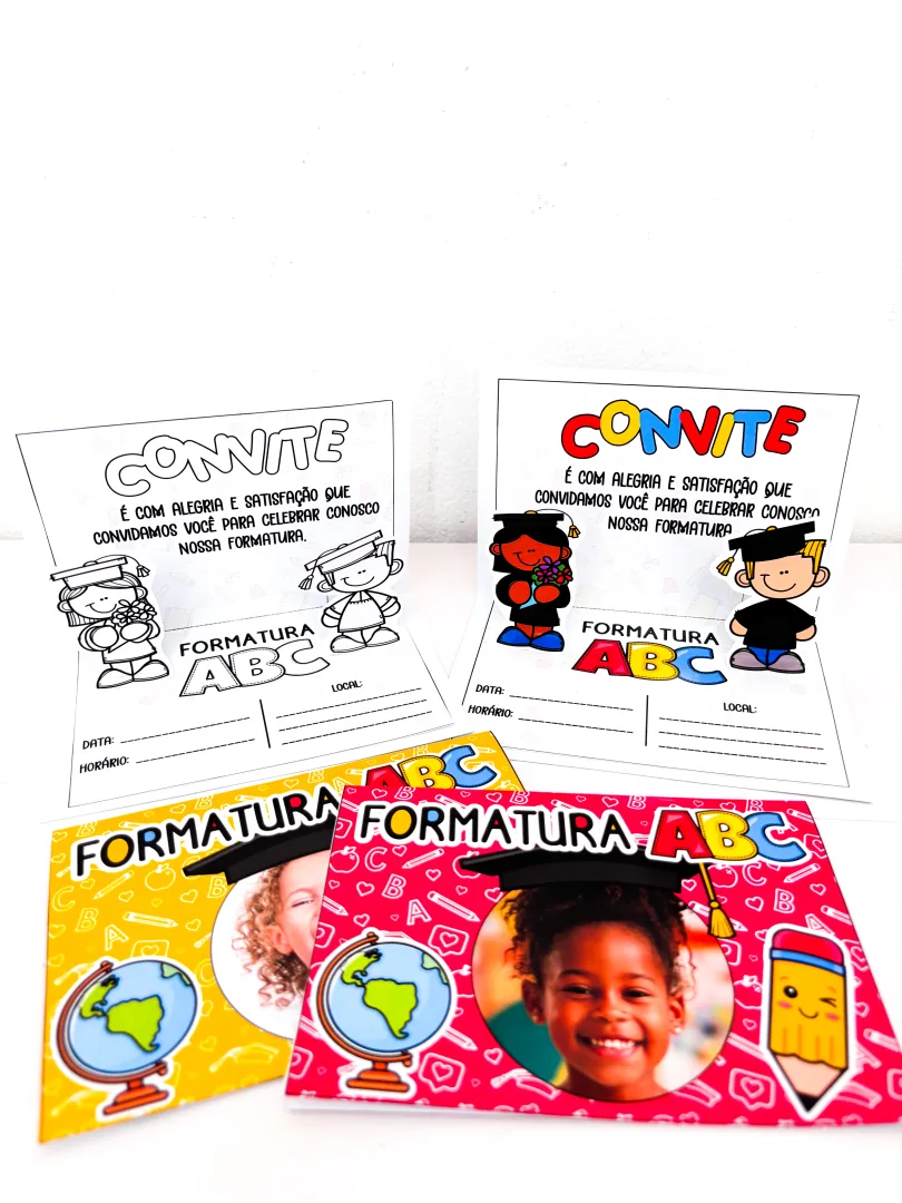 Convite ABC para Festa Escolar – Formatura da Educação Infantil — imagem 4