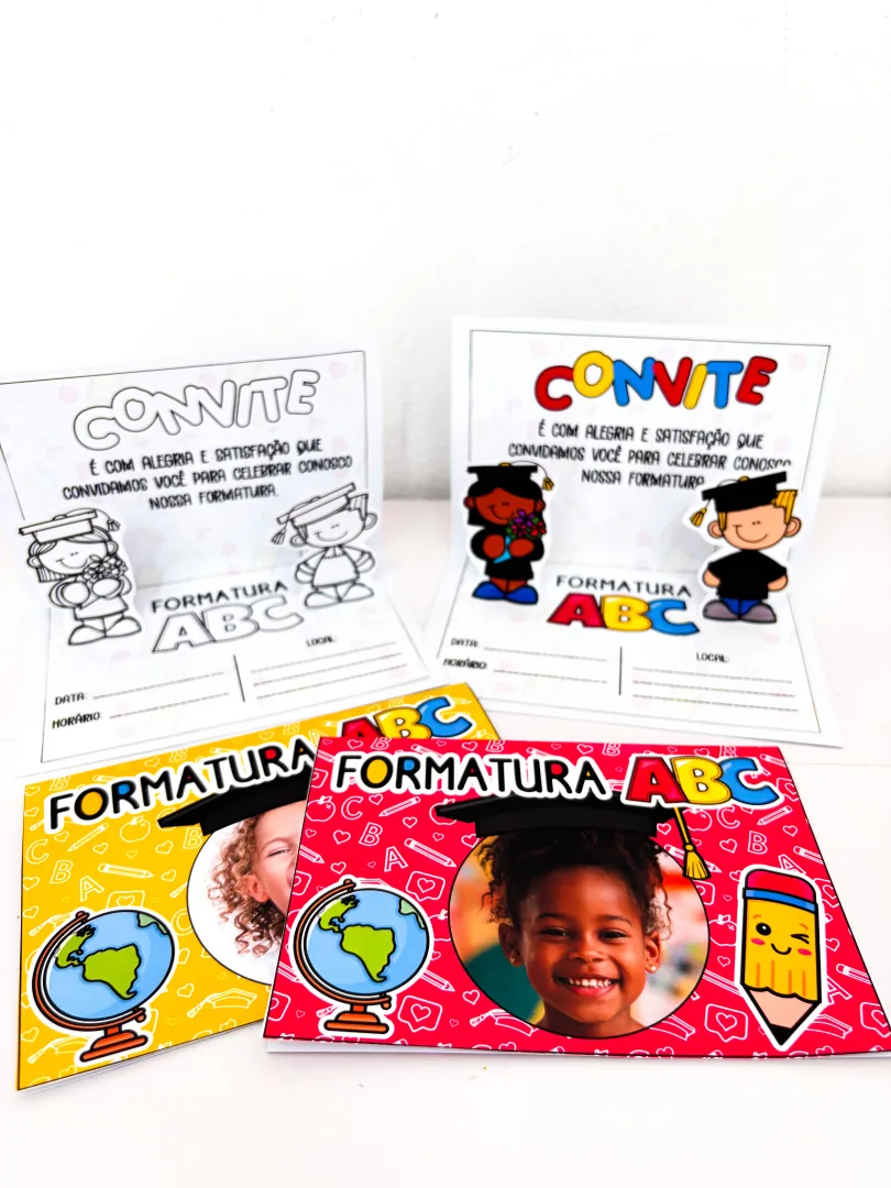 Convite ABC para Festa Escolar – Formatura da Educação Infantil — imagem 3