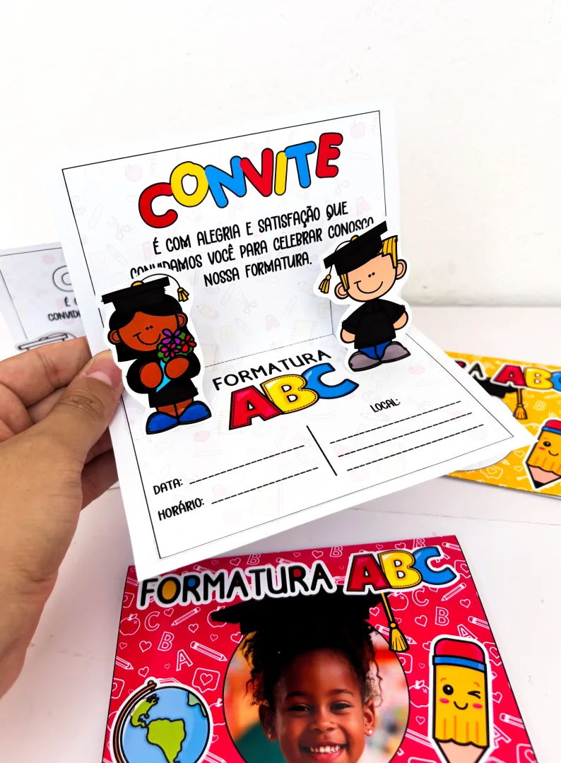 Convite ABC para Festa Escolar – Formatura da Educação Infantil — imagem 5
