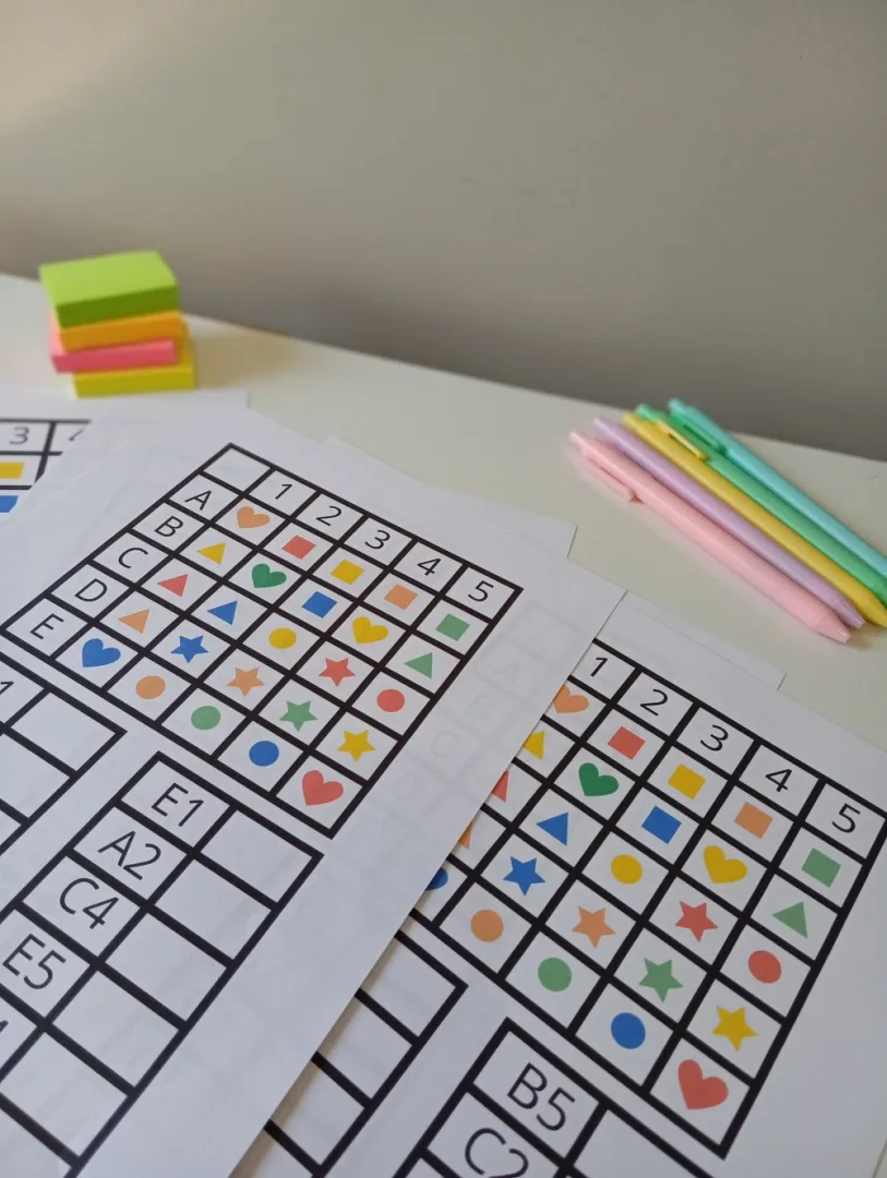 Coordenadas Divertidas Formas e Cores — Pronto para Imprimir — imagem 2