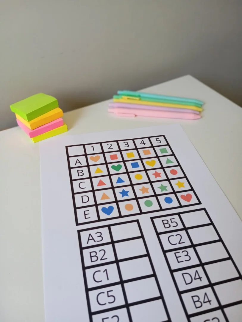 Coordenadas Divertidas Formas e Cores — Pronto para Imprimir — imagem 3