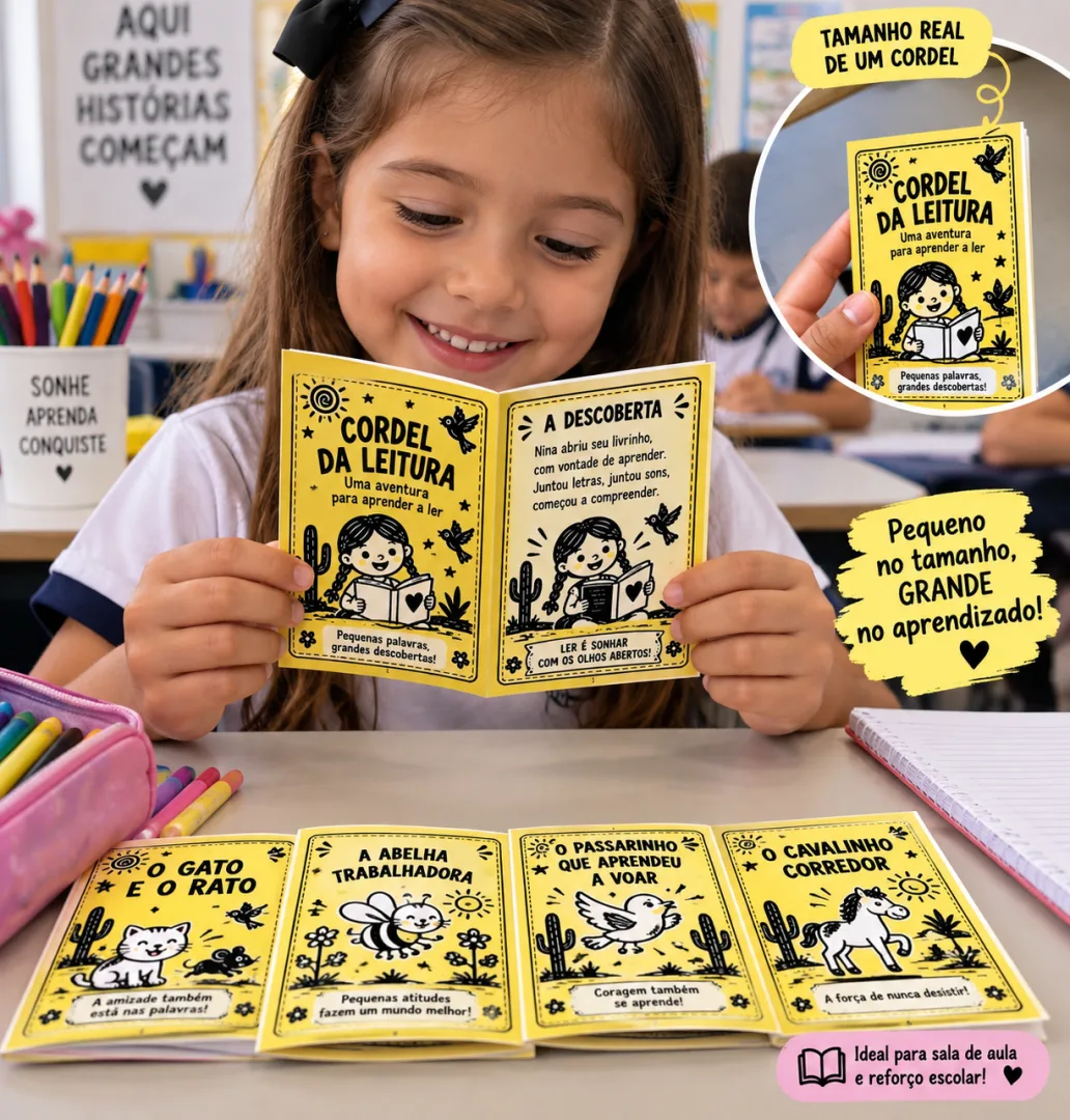 Cordel da Leitura – 5 Mini Livrinhos para Alfabetização em PDF — imagem 2