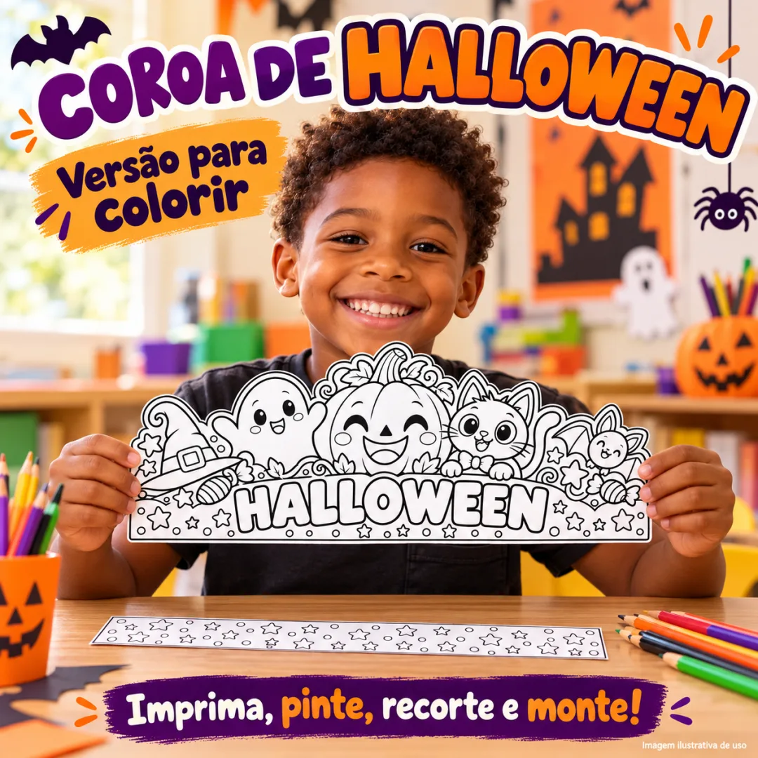 Coroa de Halloween em PDF - Ed. Infantil ao 5º ano EFI — imagem 2