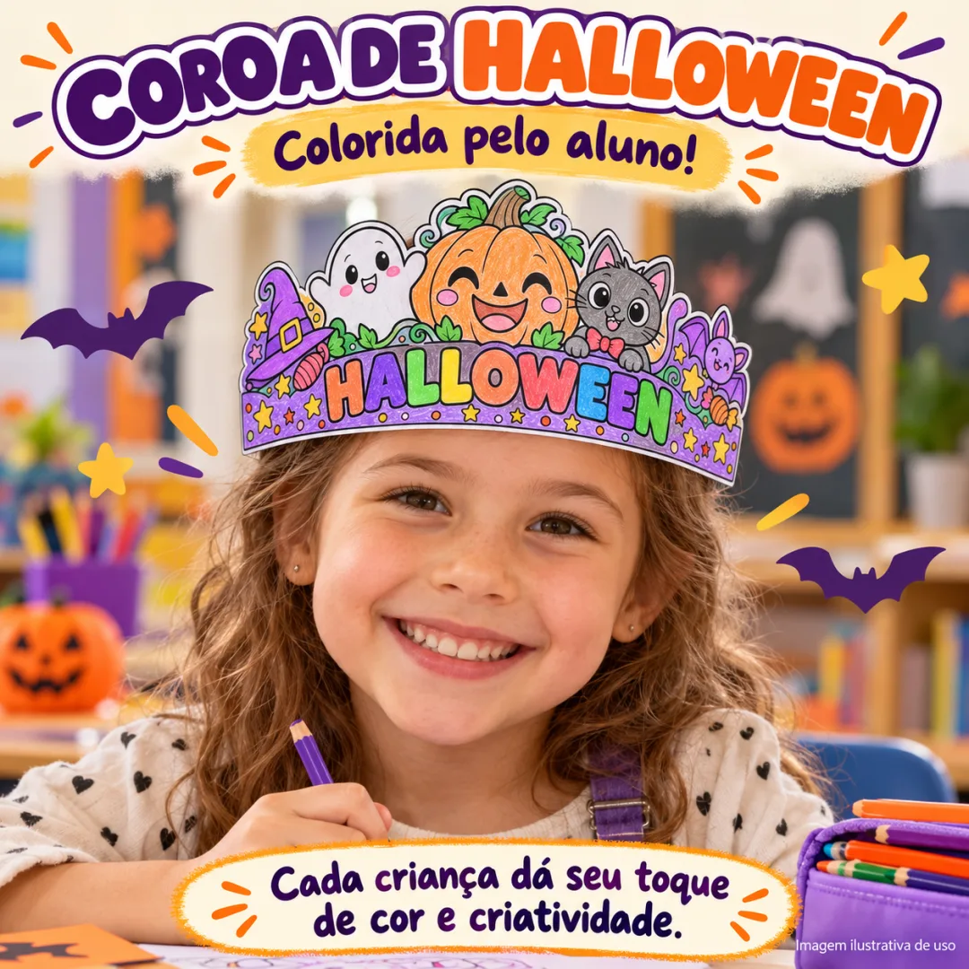 Coroa de Halloween em PDF - Ed. Infantil ao 5º ano EFI — imagem 3