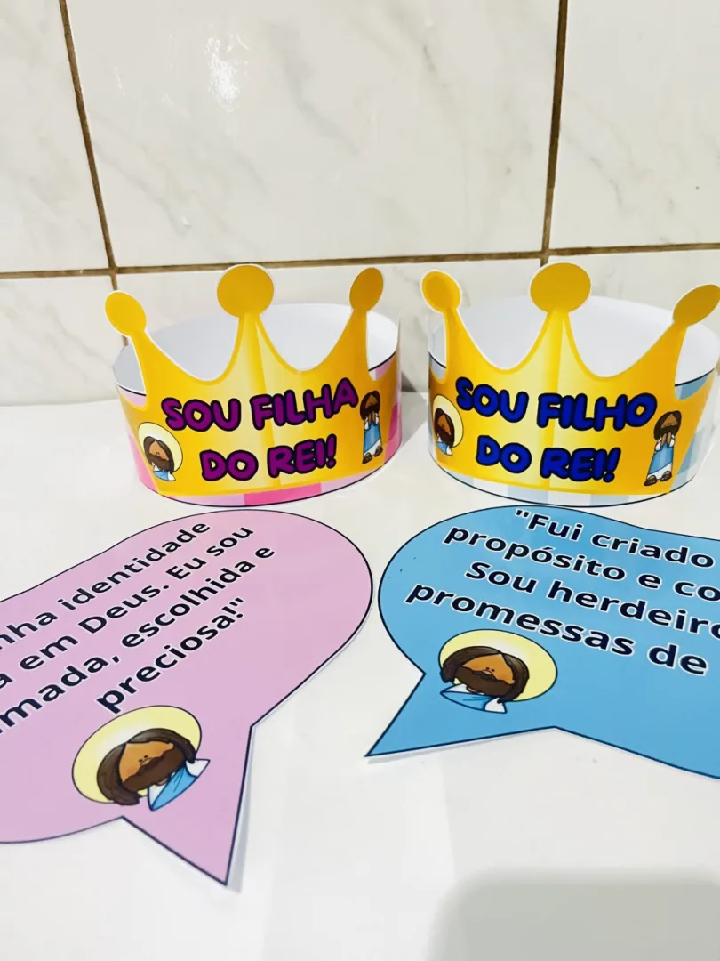 Coroa Filho do Rei + Placa — Pronto para Imprimir — imagem 2