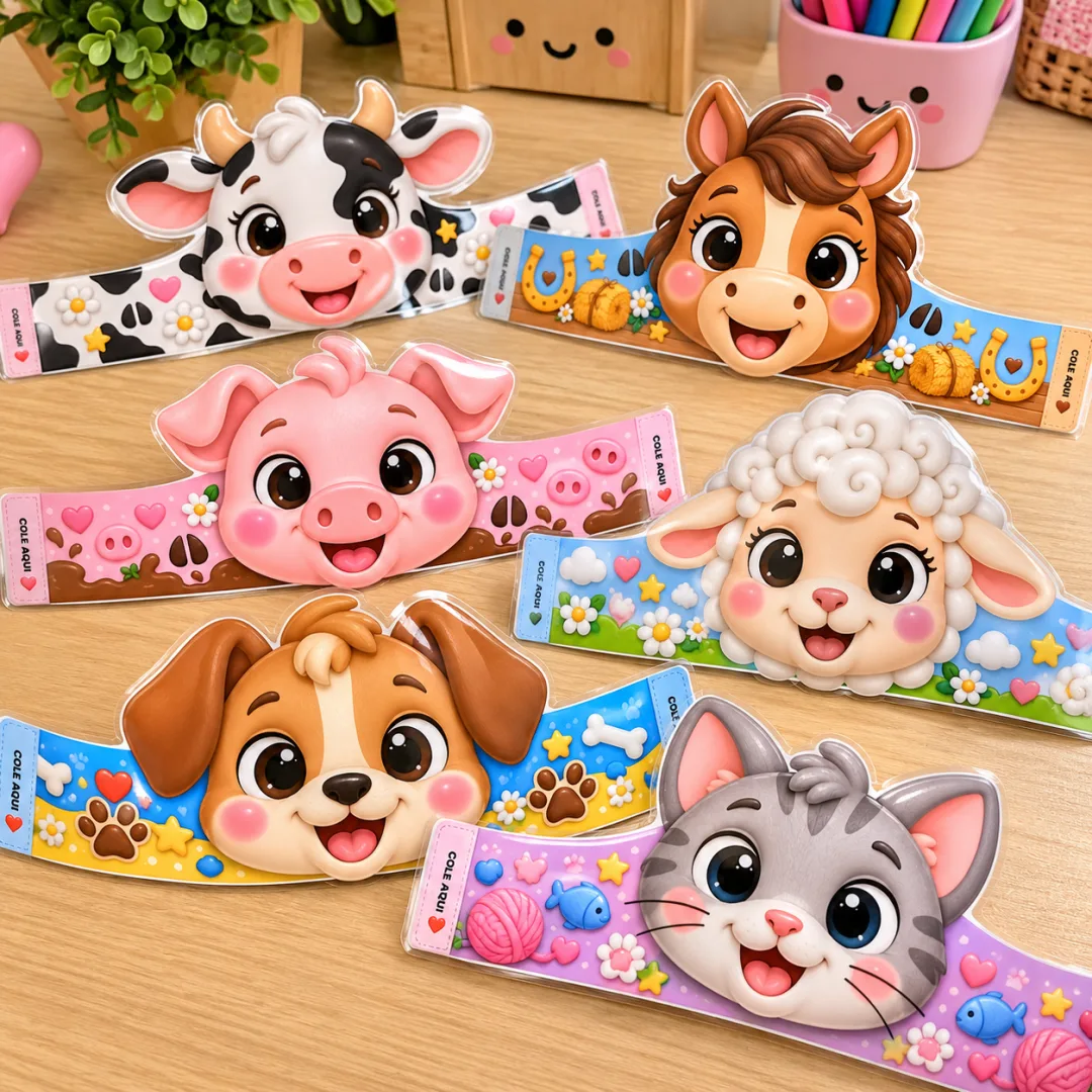 Imitando os Animais - Coroas Dos Animais - Educação Infantil - Arquivo Digital - Jogo — imagem 2