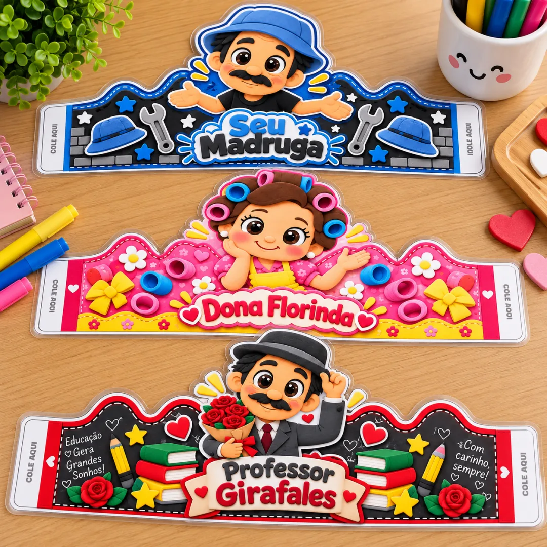 Coroas Turma Do Chaves - Arquivo Digital - Educação Infantil - Lembrancinhas — imagem 5