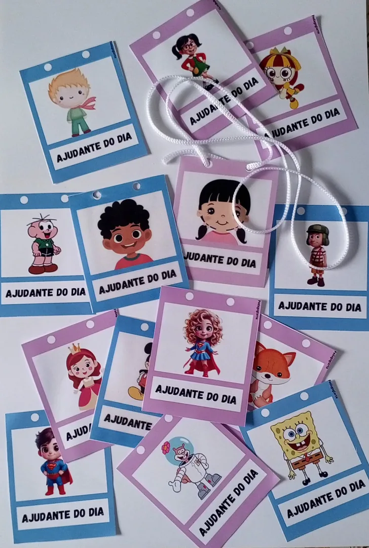 Crachá ajudante do dia PDF Ed infantil e fundamental  — imagem 2