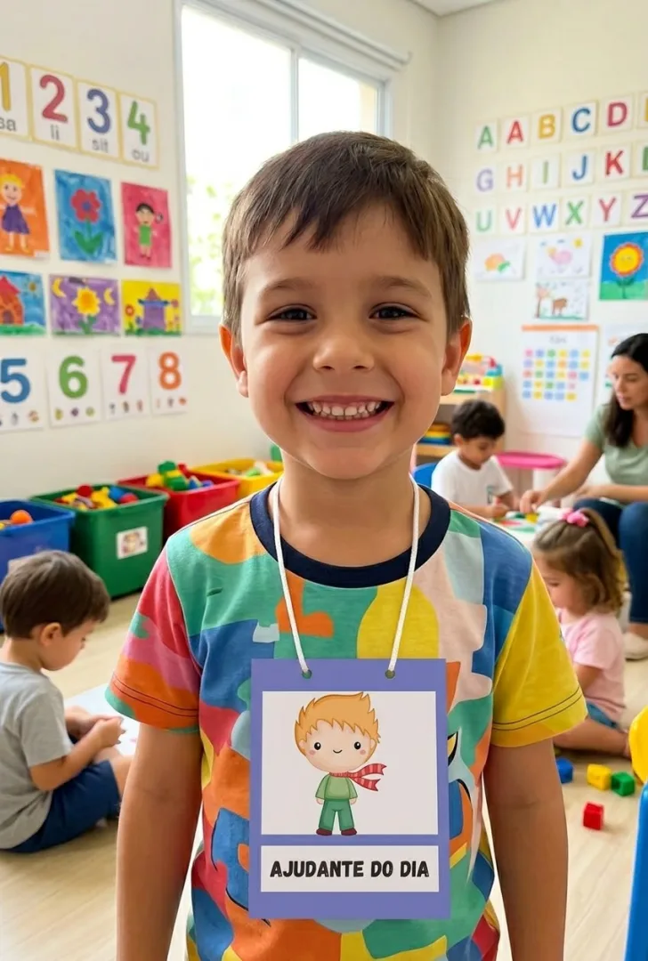 Crachá ajudante do dia PDF Ed infantil e fundamental  — imagem 3