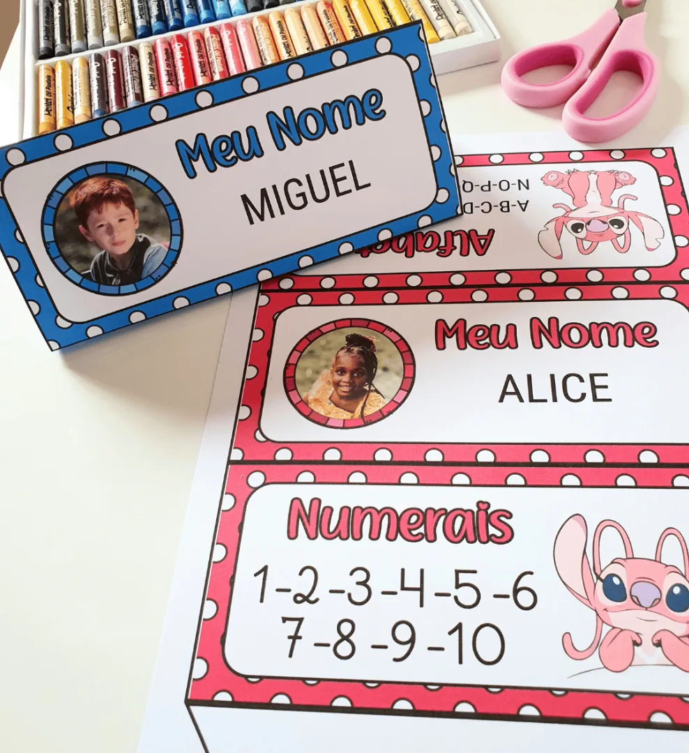 Crachá de Mesa Editável - Stitch — imagem 5