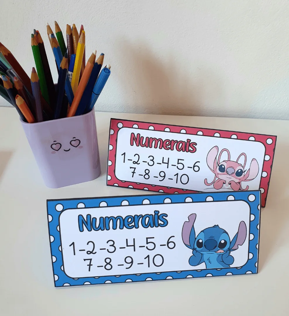 Crachá de Mesa Editável - Stitch — imagem 7