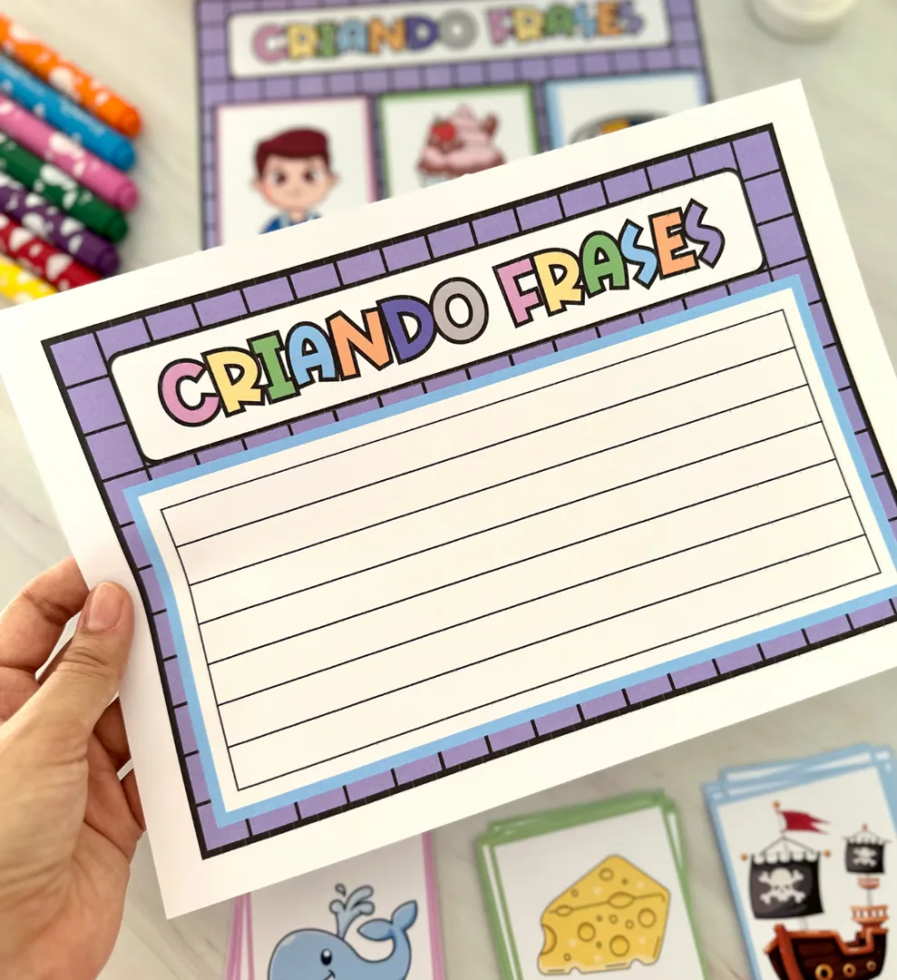 Criando Frases - Atividade para Alfabetização em PDF — imagem 2