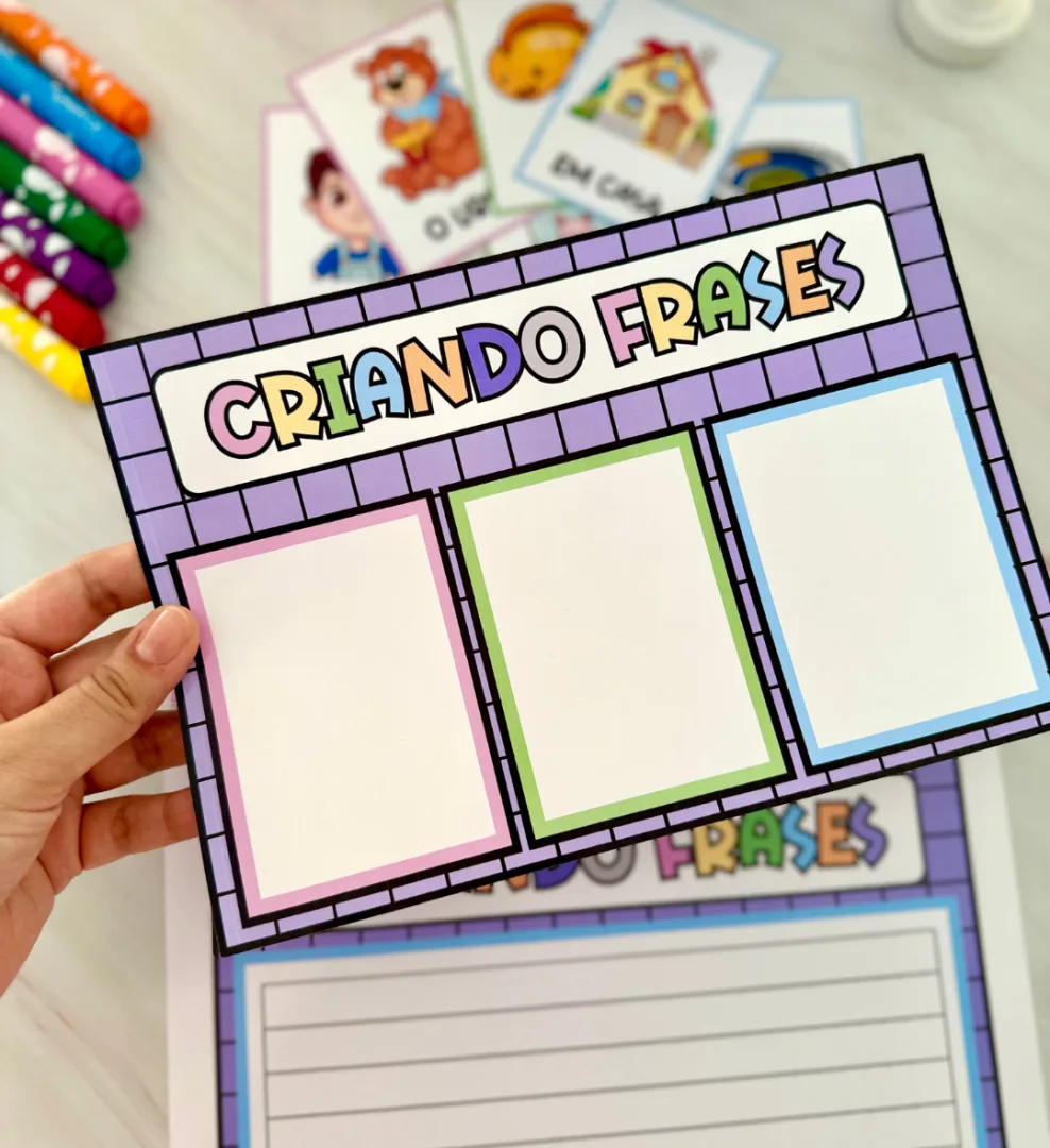 Criando Frases - Atividade para Alfabetização em PDF — imagem 3