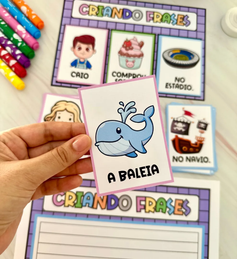 Criando Frases - Atividade para Alfabetização em PDF — imagem 7