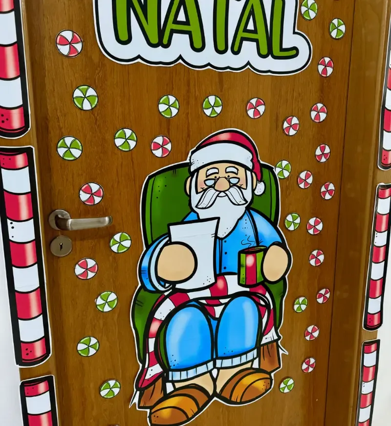 Decoração de Porta Papai Noel PDF Educação Infantil — imagem 5