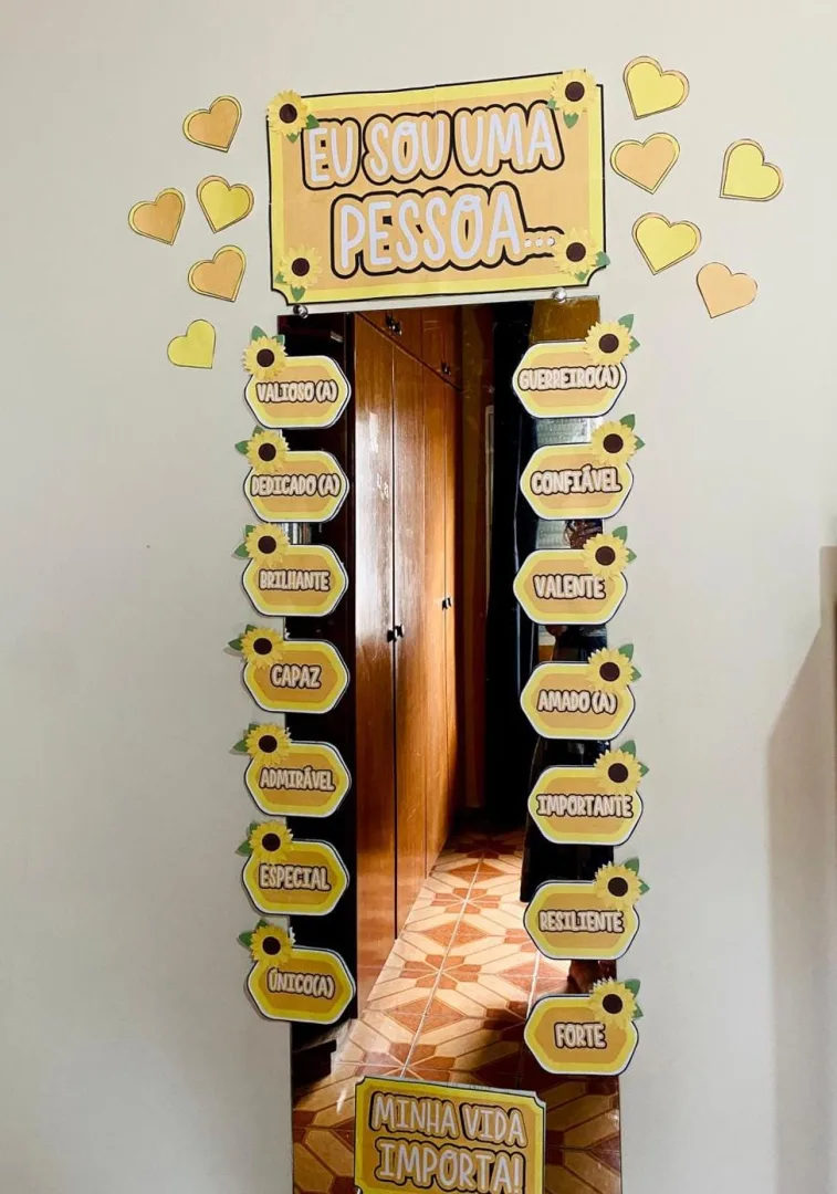 DECORAÇÃO / PAINEL / ESPELHO DAS AFIRMAÇÕES: SETEMBRO AMARELO — imagem 2