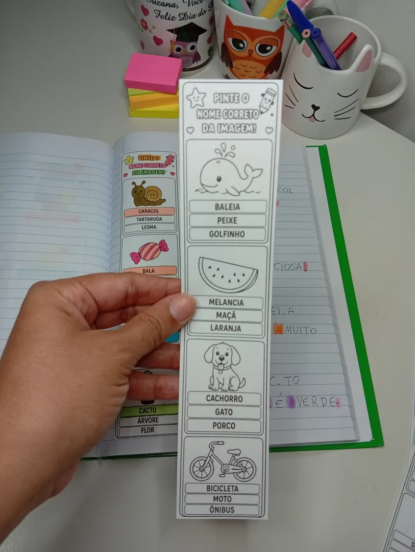 DESAFIO DA ALFABETIZAÇÃO: PINTE O NOME CORRETO! — imagem 3