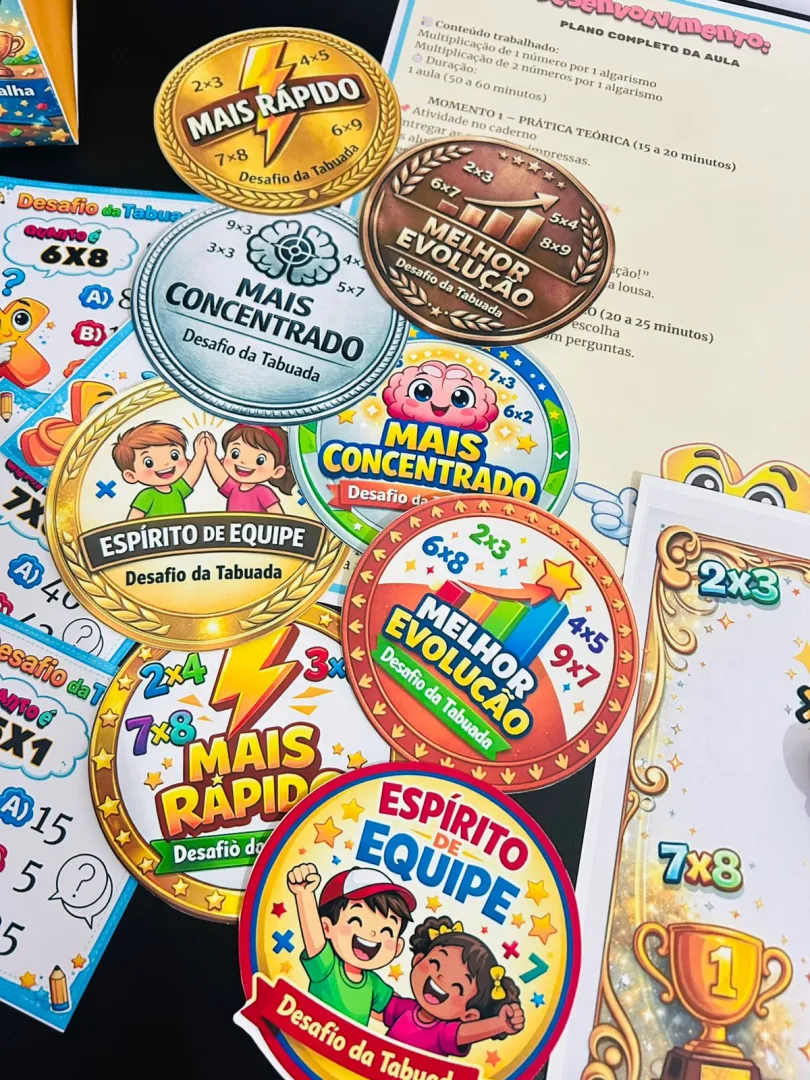 🏆 DESAFIO DA TABUADA – KIT COMPLETO E LÚDICO🏆 — imagem 5