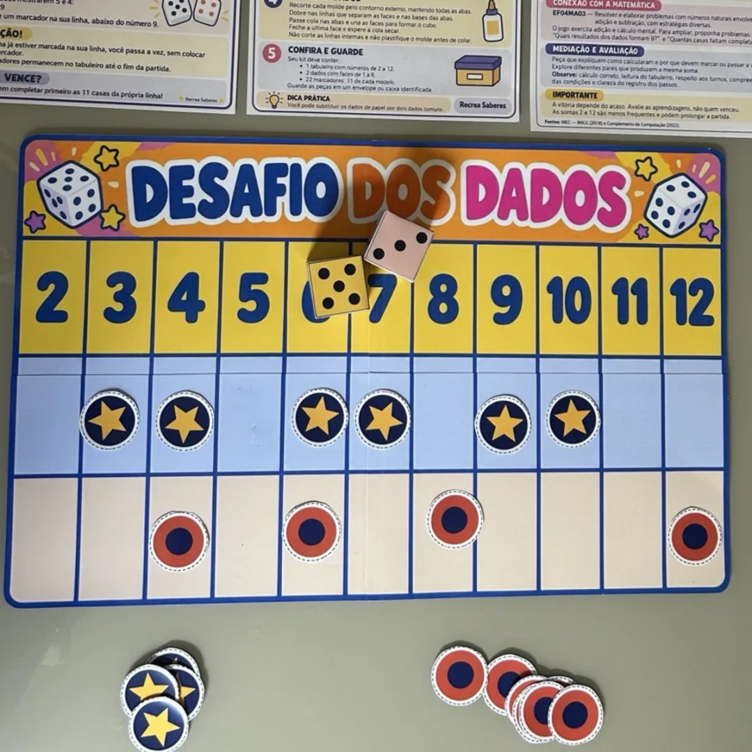 Desafio dos Dados - Jogo de Matemática - PDF - 1º ao 5º ano — imagem 2
