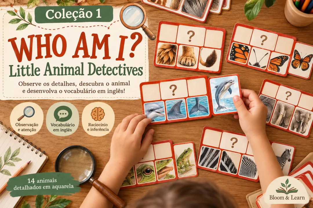 Descubra o Animal! Jogo de Adivinhação em Inglês com 14 Animais - Educação Infantil e Anos Iniciais PDF — imagem 2