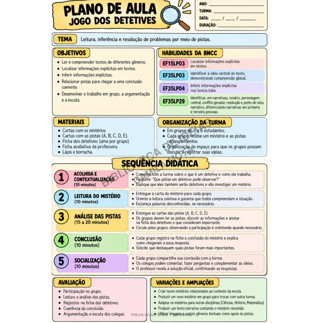 Detetives do Texto - 3º ao 5º ano - Língua Portuguesa - PDF — imagem 2