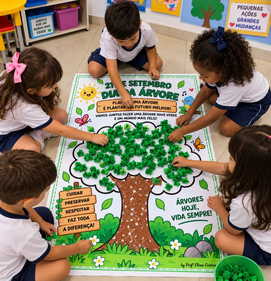 Dia da Árvore - Atividade Coletiva - Educação Infantil - PDF — imagem 3