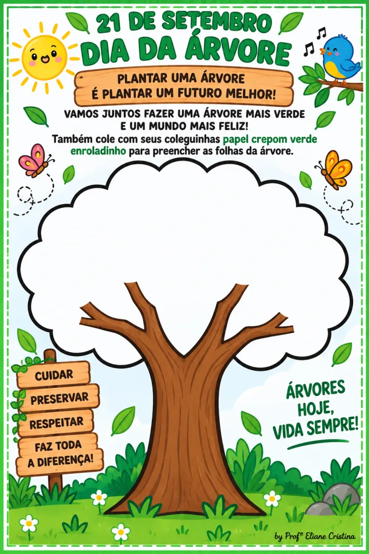 Dia da Árvore - Atividade Coletiva - Educação Infantil - PDF — imagem 4