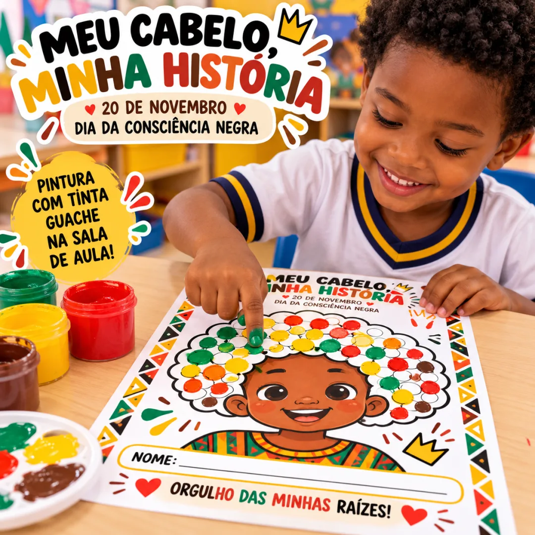 Dia da Consciência Negra Atividade Lúdica de Pintura e Colagem em PDF — imagem 3