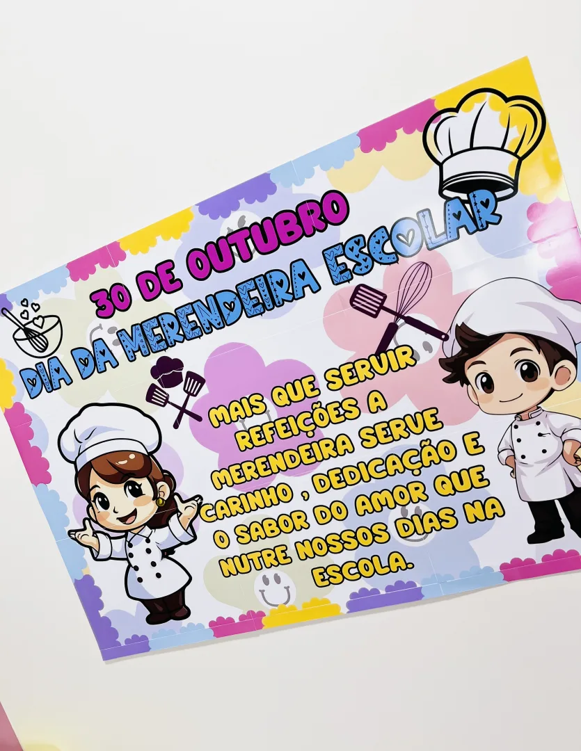 Dia da Merendeira – Painel Escolar com Lembrancinha de Temperos — imagem 5