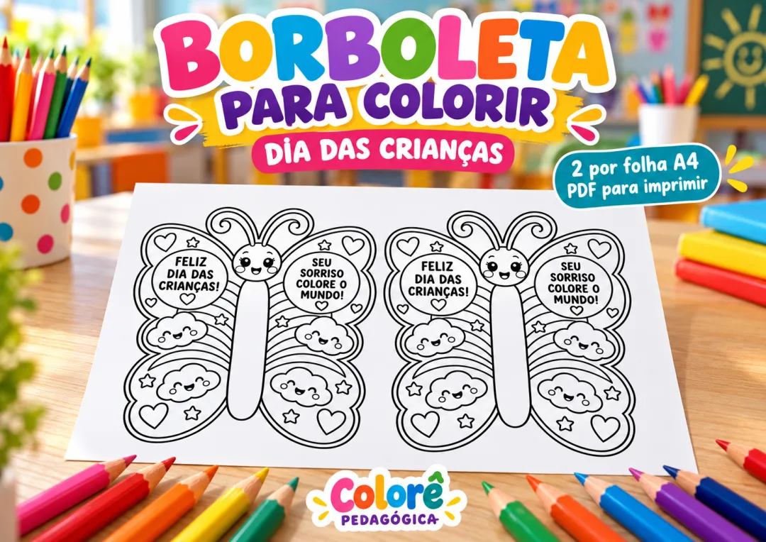 Dia das Crianças - Lembrancinha de Pintura - PDF A4 — imagem 2