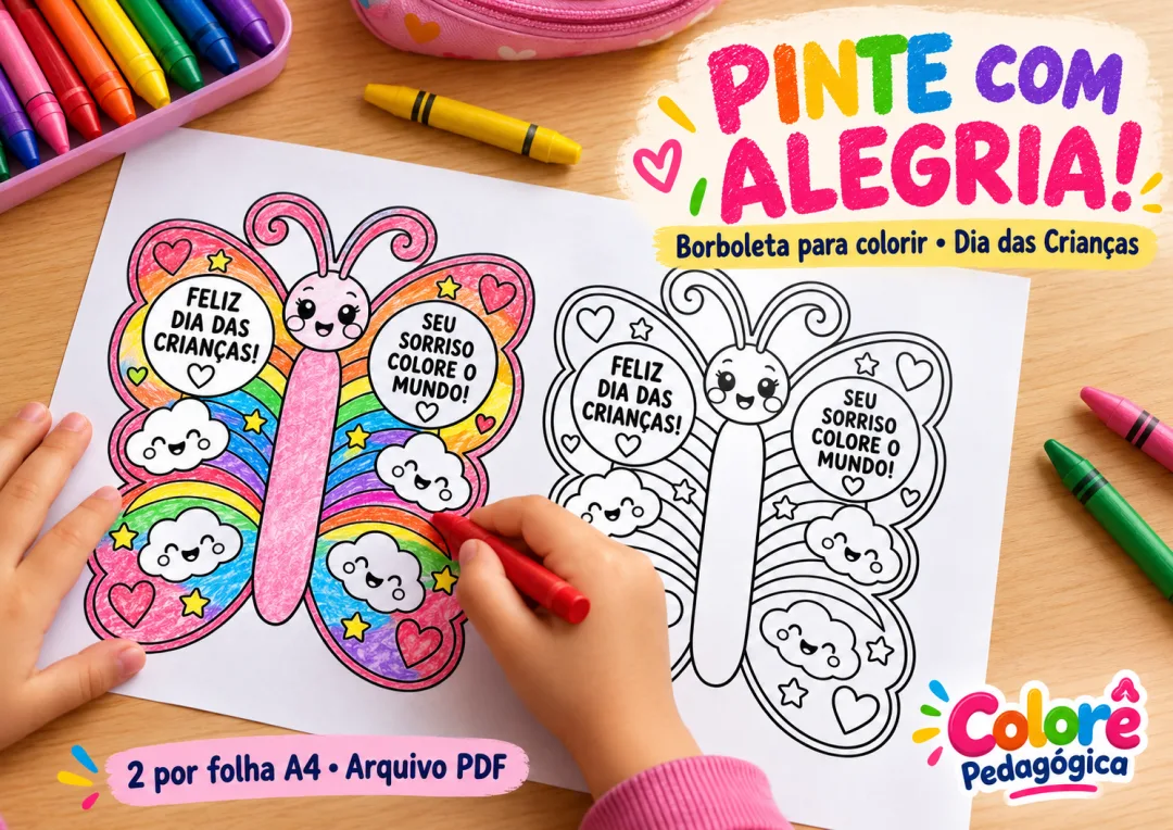 Dia das Crianças - Lembrancinha de Pintura - PDF A4 — imagem 4