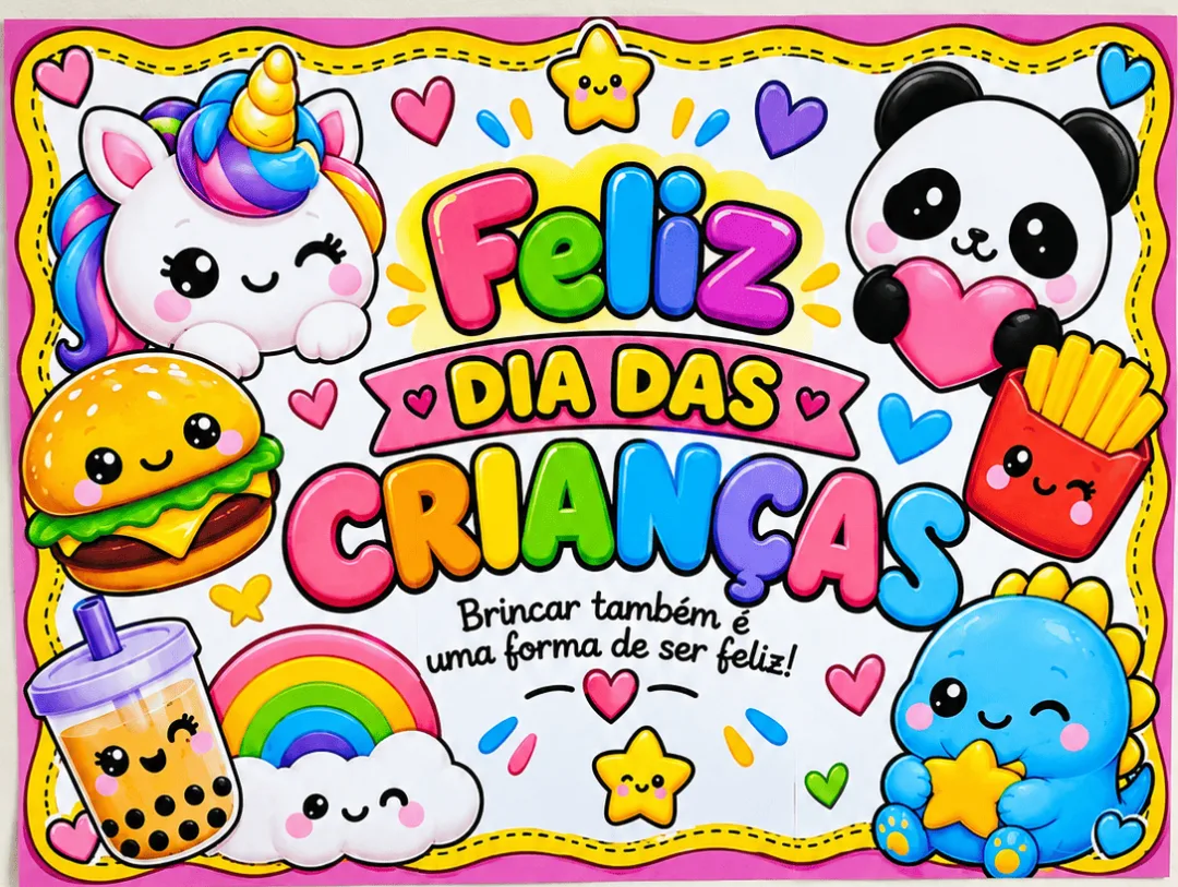Dia das Crianças Painel Decorativo em PDF — imagem 3