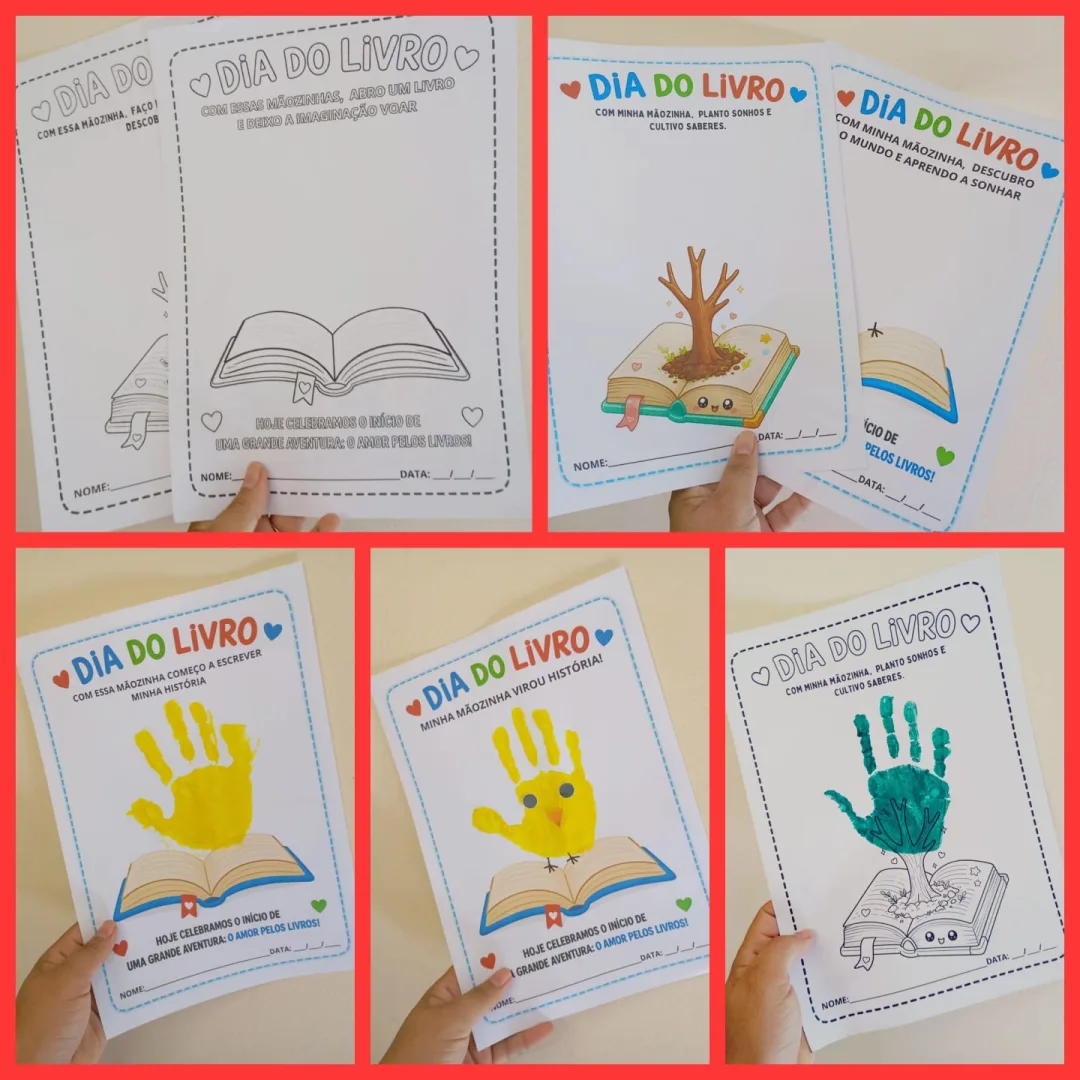 DIA DO LIVRO INFANTIL: ATIVIDADE DA MÃOZINHA — imagem 2