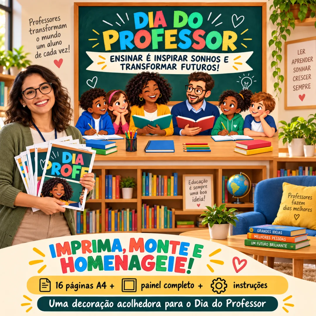 Dia do Professor - Painel Decorativo PDF (Ed. Infantil ao EFII) — imagem 3