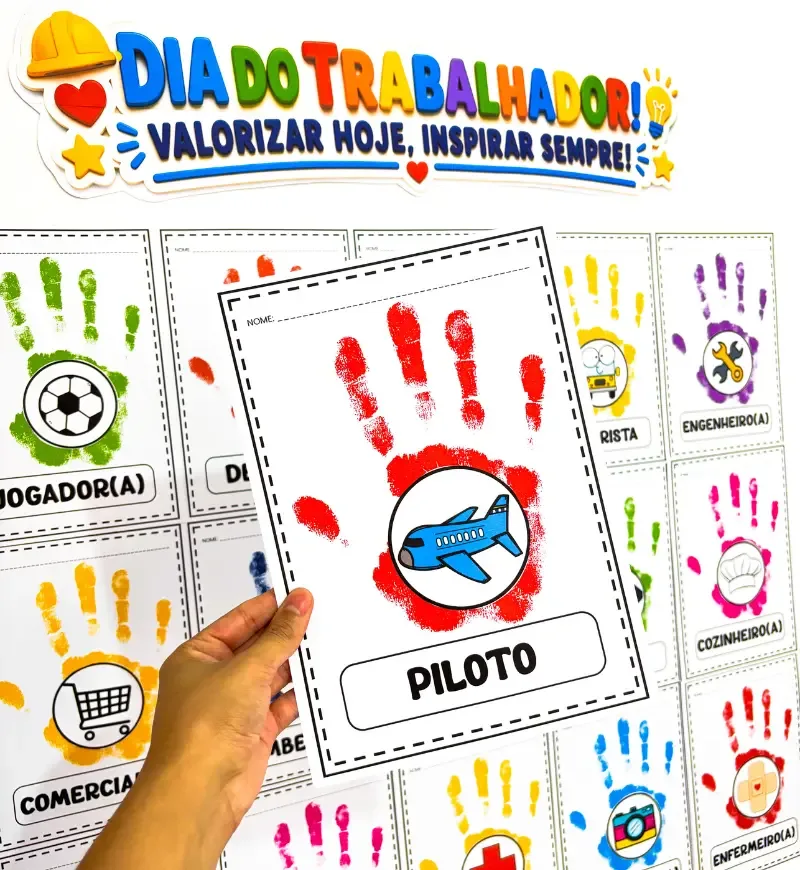 Dia do Trabalhador - Carimbo de Mão — imagem 3