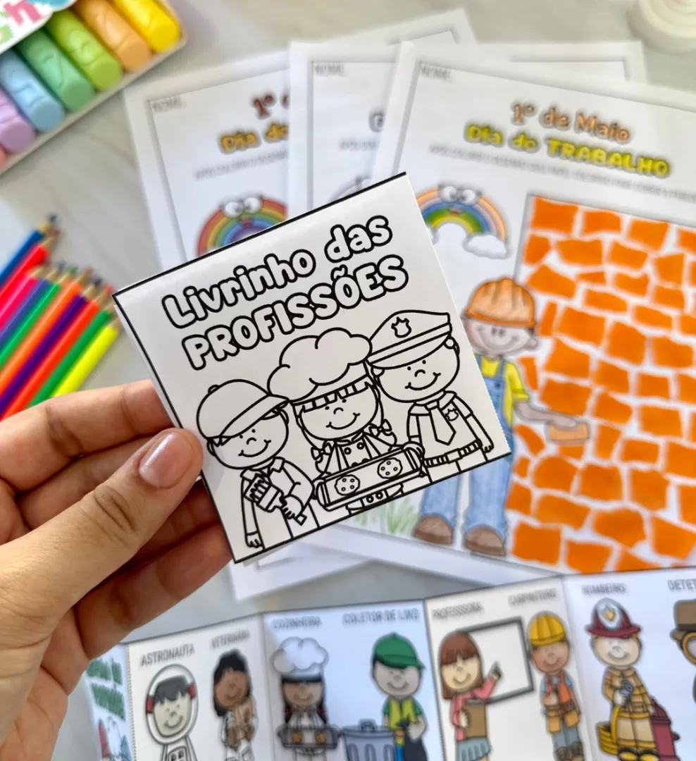 Dia do Trabalho - Atividades e Livrinho Profissões — imagem 6
