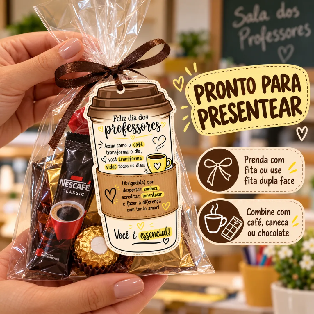 Dia dos Professores - Cartão Café em PDF (Ed. Infantil ao EM) — imagem 3
