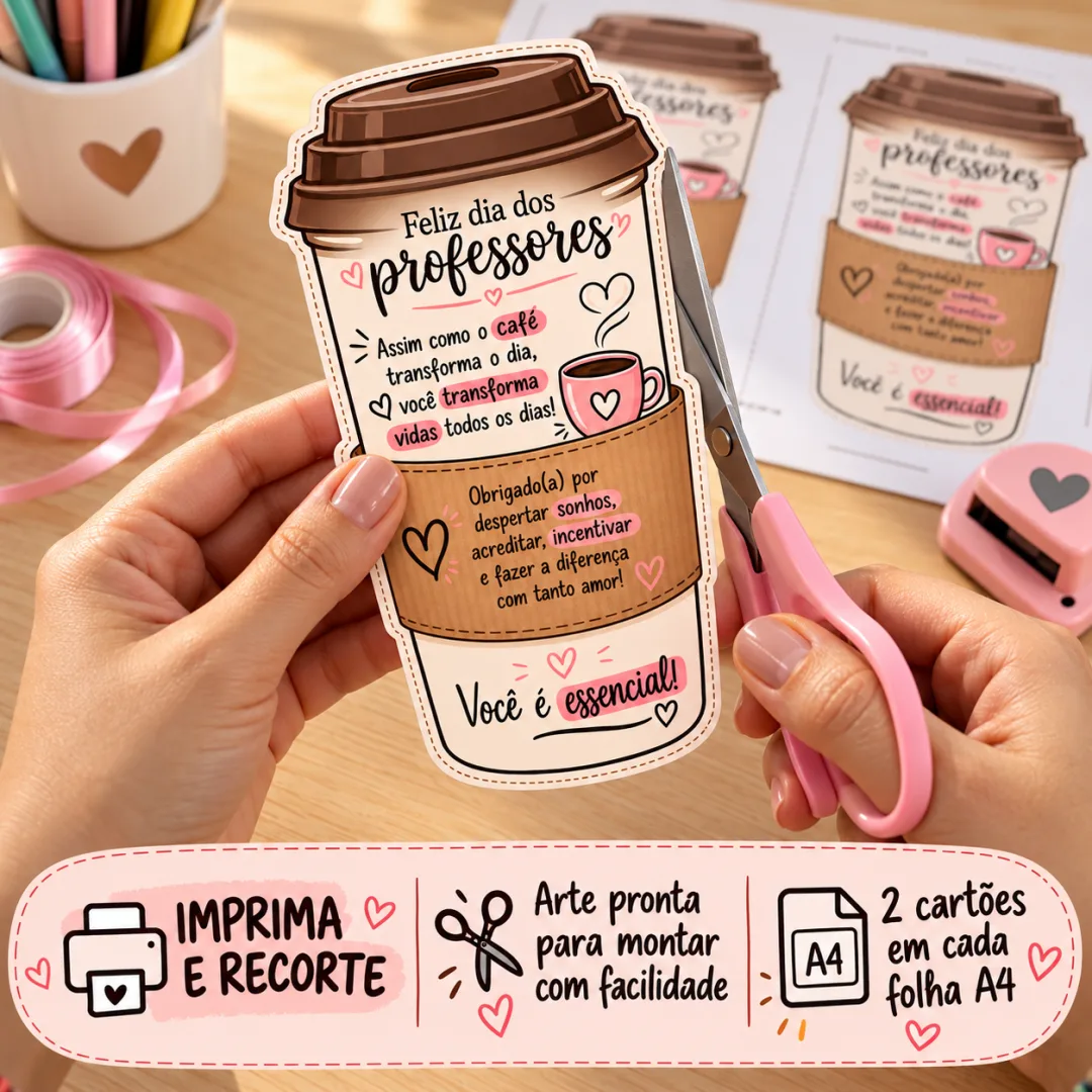 Dia dos Professores - Cartão Café em PDF (Ed. Infantil ao EM) — imagem 4