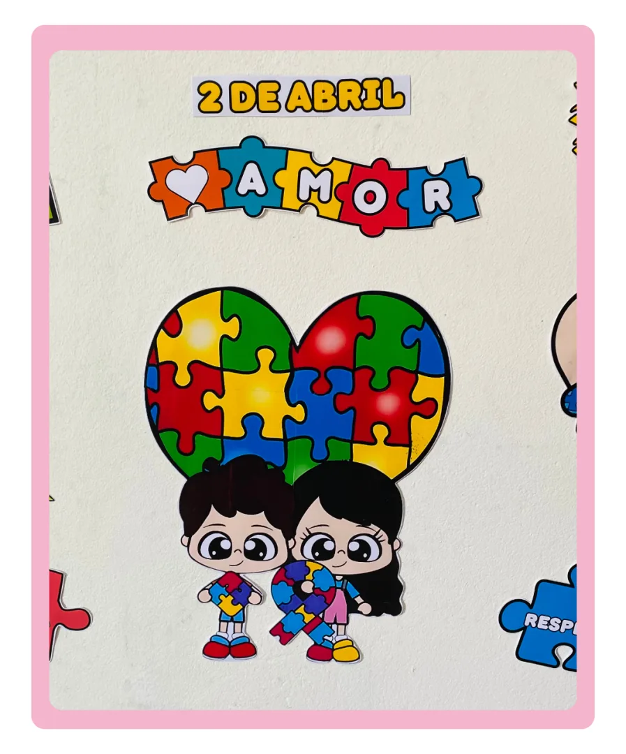 DIA MUNDIAL DO AUTISMO - PAINEL E CARTÕES DE LEMBRANCINHAS — imagem 4