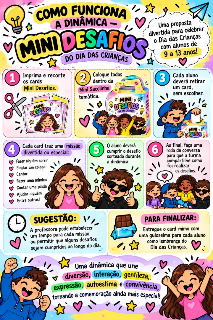 Dinâmica- Mini Desafios + Card Mimo Dia das Crianças em PDF — imagem 5
