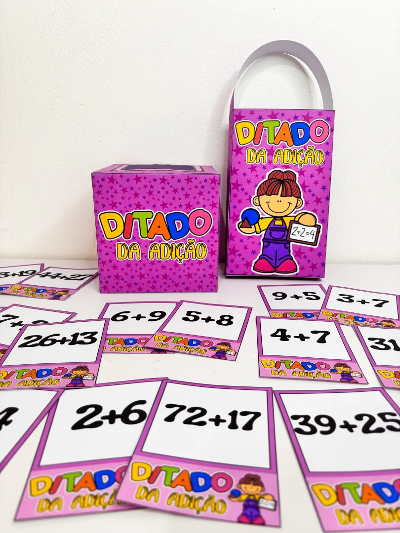 Ditado da Adição – Atividade Lúdica de Matemática com 60 Fichas — imagem 5