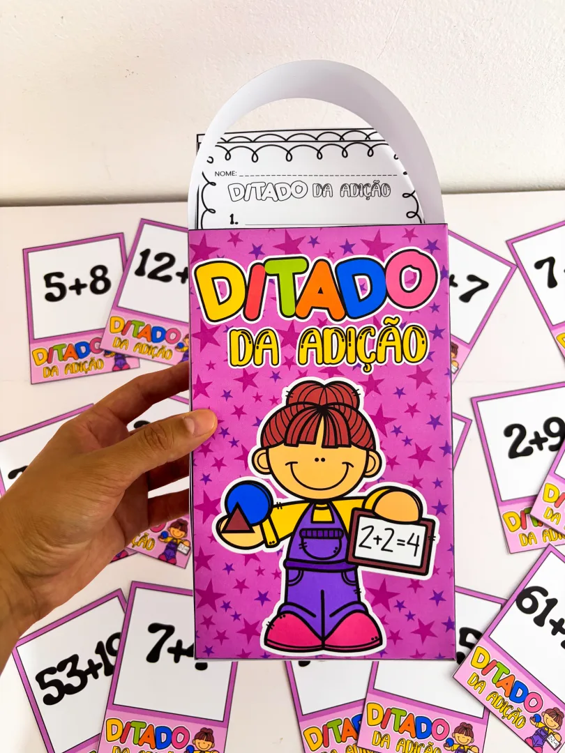 Ditado da Adição – Atividade Lúdica de Matemática com 60 Fichas — imagem 4