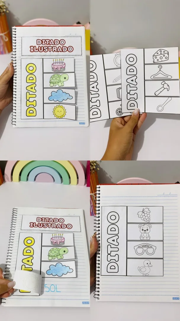 Ditado Ilustrado e Interativo — 12 Páginas para Alfabetização — imagem 2