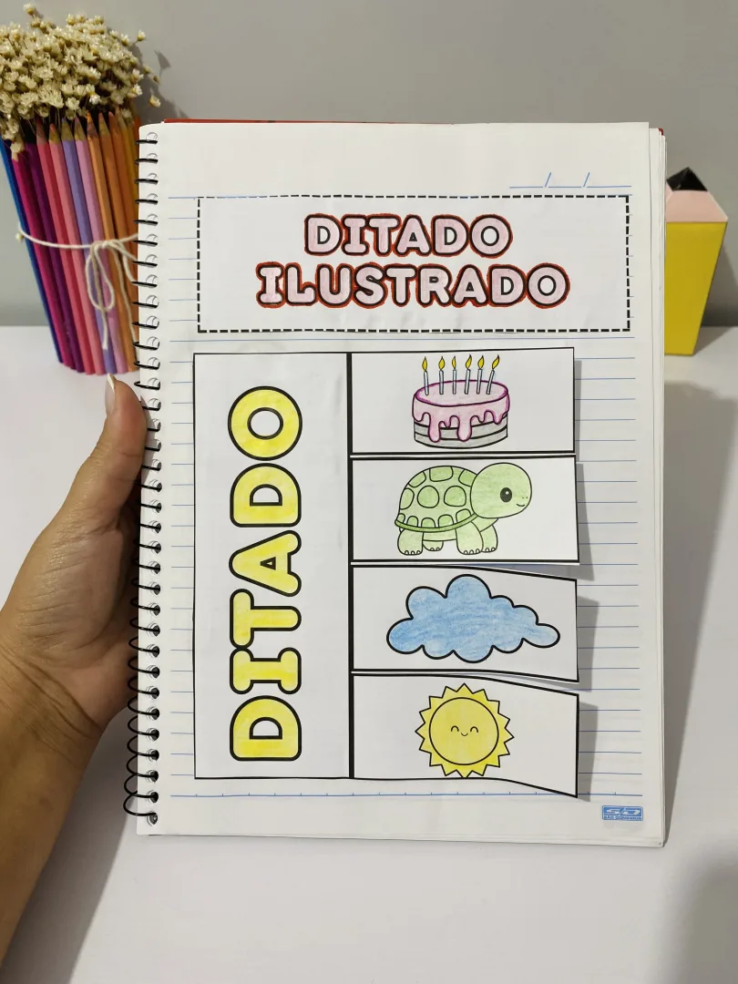 Ditado Ilustrado e Interativo — 12 Páginas para Alfabetização — imagem 5