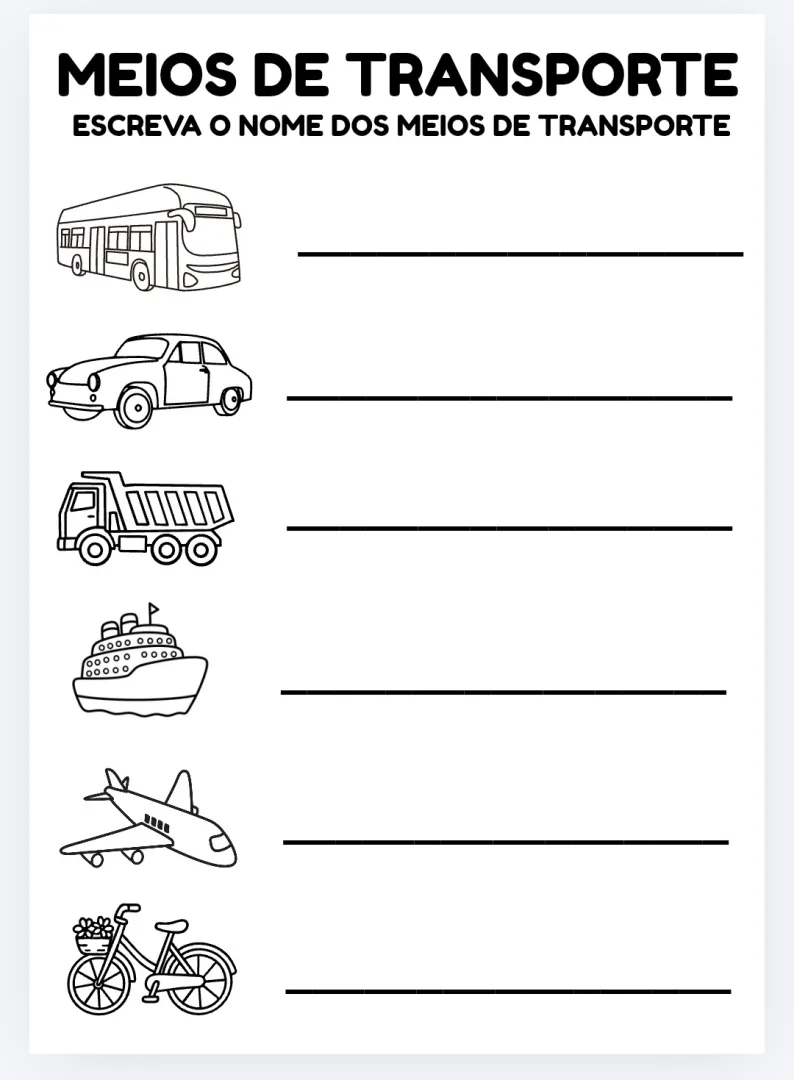 Ditados Visuais | Atividade de Alfabetização – Escreva o Nome das Figuras — imagem 3