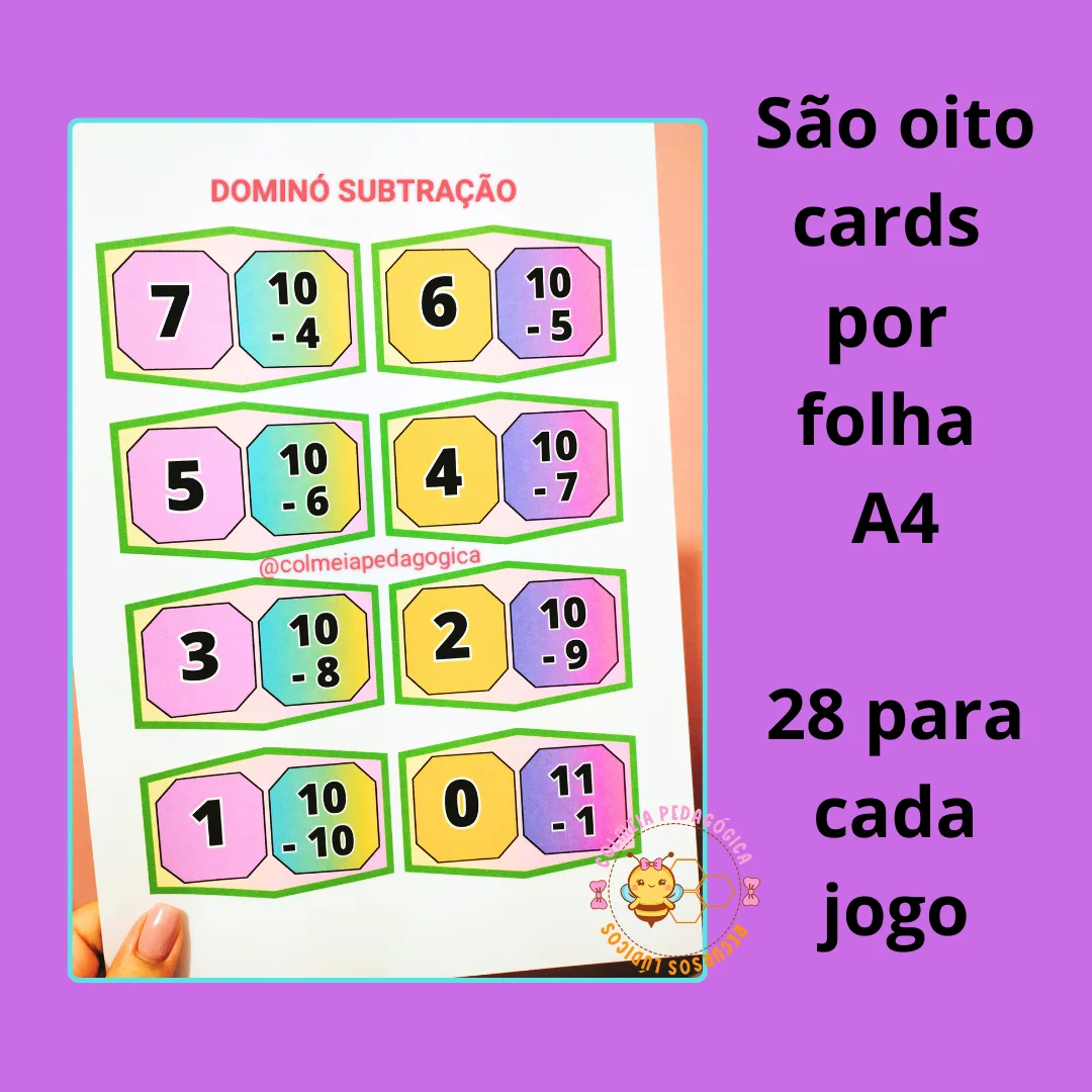 Dominó de Adição e Subtração — imagem 2
