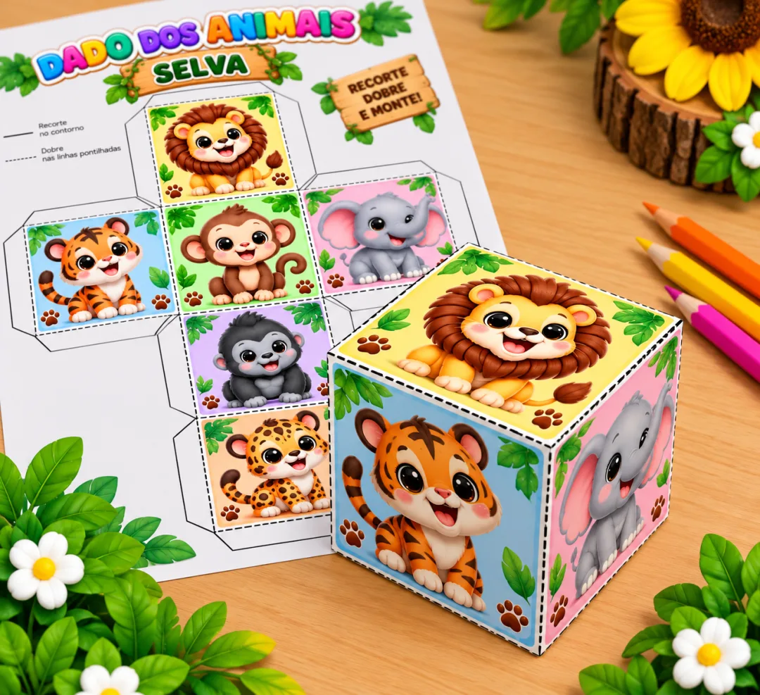 Imitando os Animais - Dado dos Animais - Educação Infantil - Arquivo Digital - Jogos — imagem 3