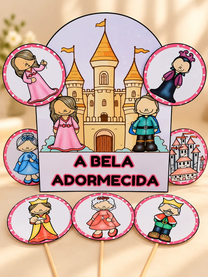 Educação Infantil - Luva: A Bela Adormecida - PDF (5 folhas) — imagem 3