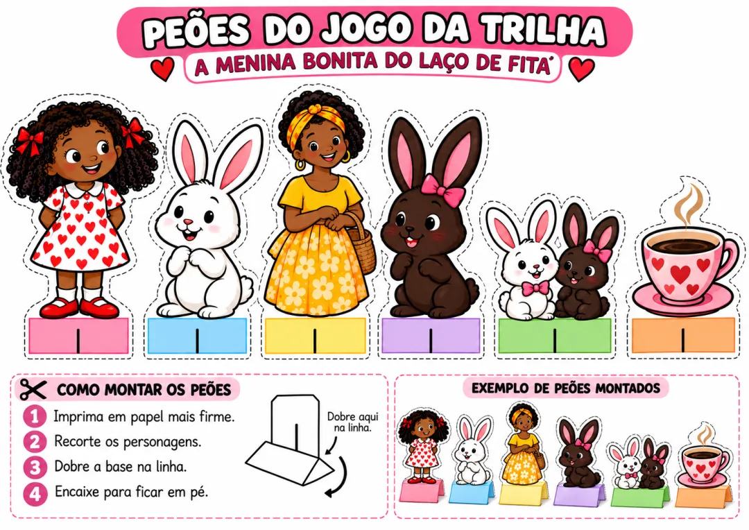 Menina Bonita do Laço de Fita - Jogo da Trilha - PDF Educação Infantil  — imagem 6